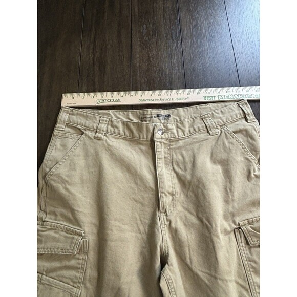 Carhartt Cargo Shorts Mens 38 Khaki Relaxed Fit Canvas Rugged Flex BS3542-M 11" - Picture 4 of 9